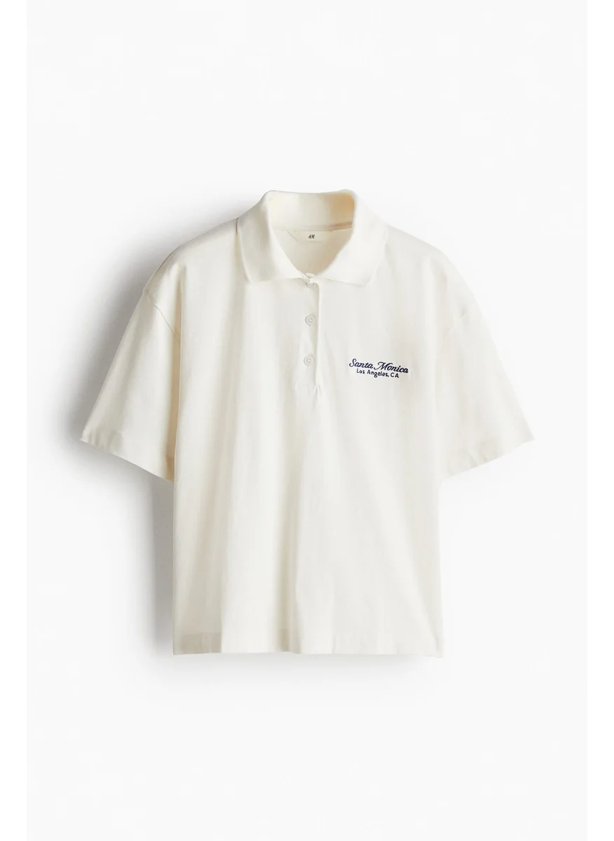 H&M Text-Motif Polo Shirt