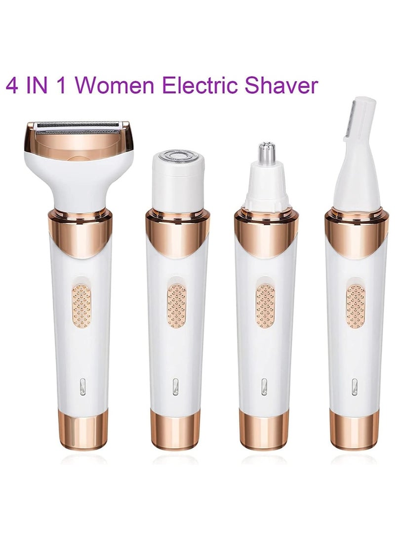 CAYGA Electric Lady Shaver, Electric Razor for Women Shaving 4-in-1 Lady Shaver for Women Face, Legs and Underarm, Painless&Portable Bikini Trimmer Wet & Dry Hair Removal - Image 4