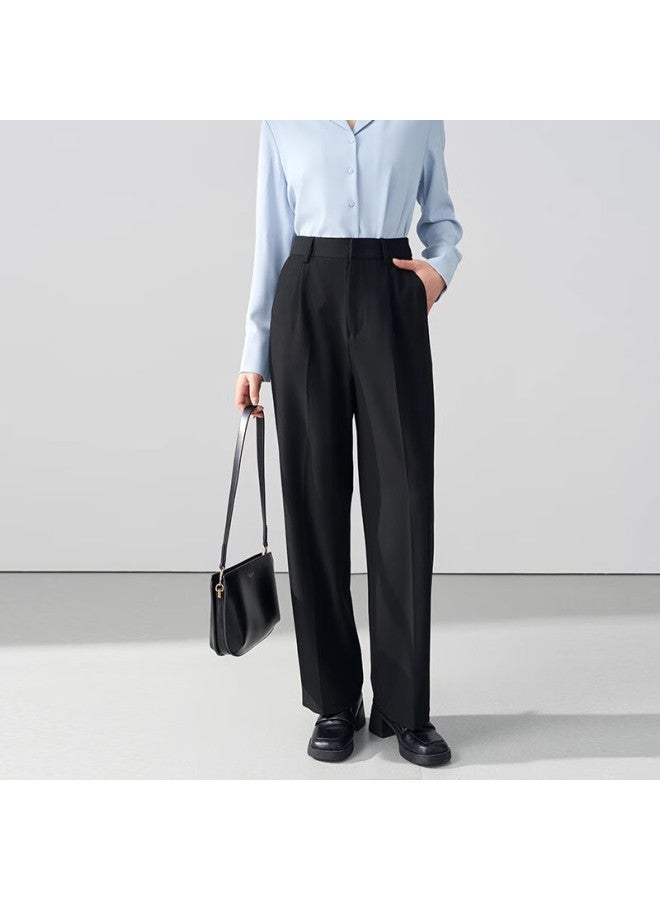 Lady Bird Miss Bode Women's Suit Pants, Formal Wear For Pee Women, Straight-leg Trousers, Professional Interview Attire, Black Dress Pants, Size M - Image 1
