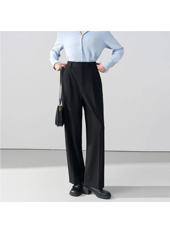 Lady Bird Miss Bode Women's Suit Pants, Formal Wear For Pee Women, Straight-leg Trousers, Professional Interview Attire, Black Dress Pants, Size M - Image 2