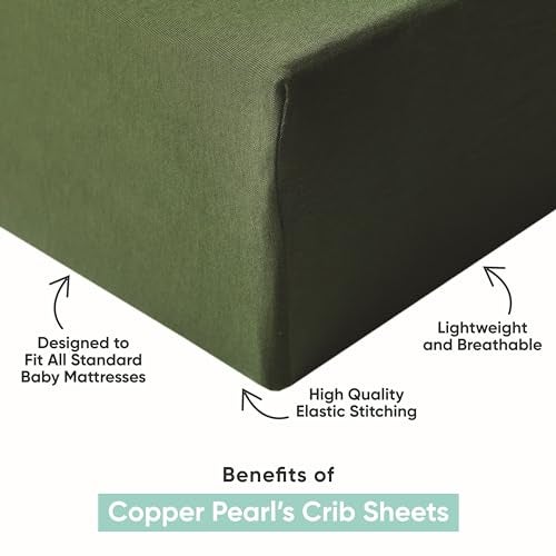 Copper Pearl Premium Knit Baby Crib Sheets: Breathable and Soft, Fitted Sheets for Standard Mattresses, Crib Sheets for Boys and Girls, Cutie - Image 2