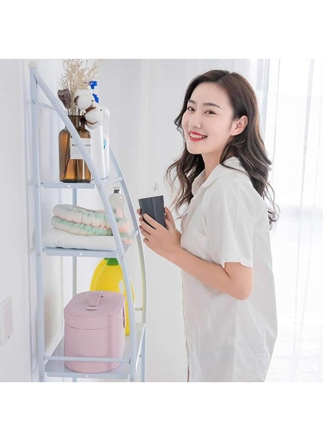 Bathroom stand with 3 shelves above the toilet base – decorative organizer to save space and organize bathroom accessories (S) - Image 2