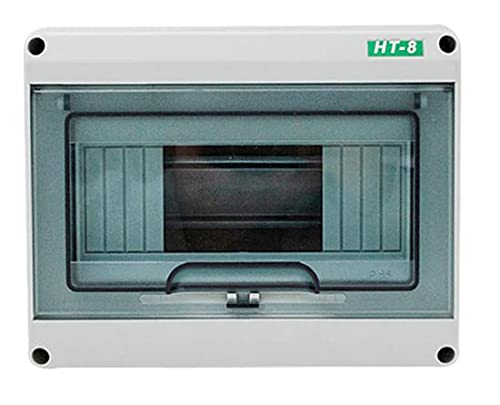 KAMCON MCB Distribution Board Weatherproof IP 65 Suitable for Outdoor use Waterproof PVC Enclosure with Cover Against Water Splash Outdoor IP65 MCB Box HT 8 way - Image 1