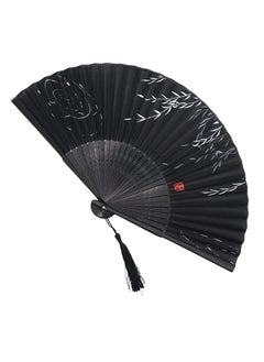 Y&D Foldable Fan Handheld Fabric Bamboo Vintage Style Hand Held Folding Fans for Party Wedding Dancing Decoration  - Image 1