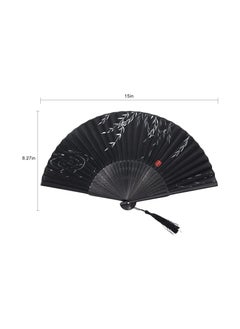 Y&D Foldable Fan Handheld Fabric Bamboo Vintage Style Hand Held Folding Fans for Party Wedding Dancing Decoration  - Image 5