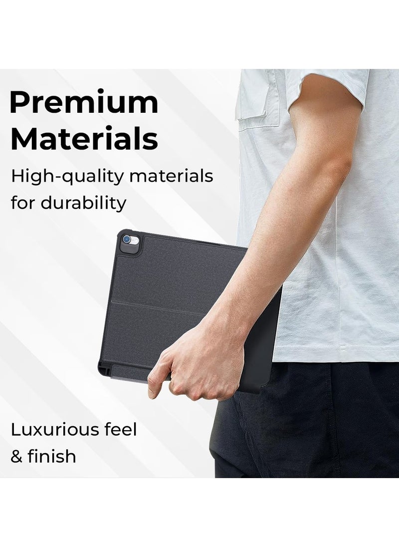 glassology - iPad Air (4th 5th Gen) And iPad Pro 11 (2018, 2020, 2021, 2022)iPad Keyboard Case Folio Combo with Detachable Backlit Keyboard Trackpad Smart Connector Arabic And English - Image 1