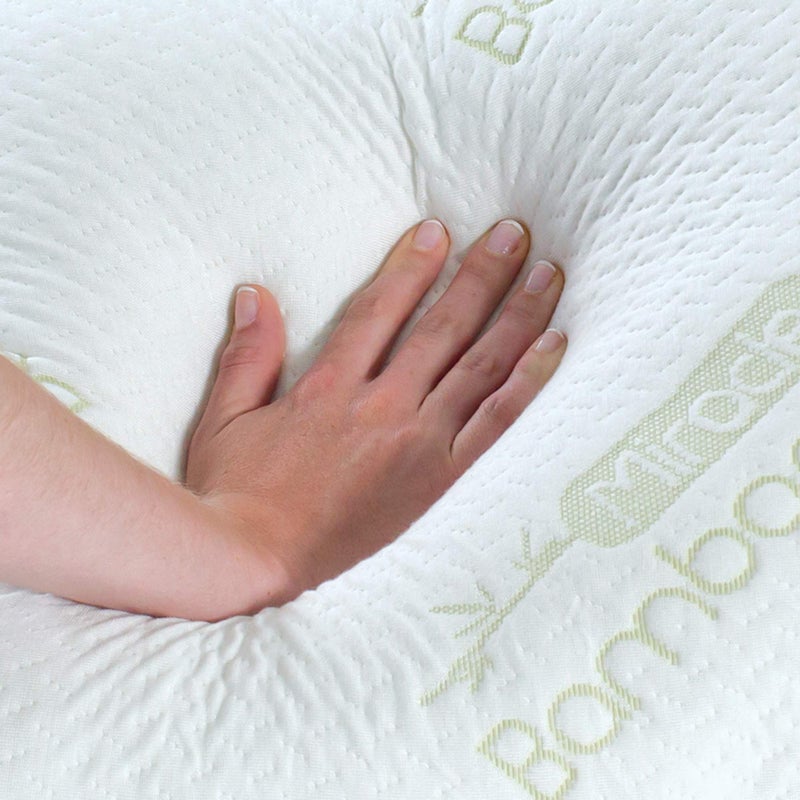 Ontel Miracle Shredded Memory Foam Pillow with Viscose from Bamboo Cover, Queen, White - Image 4