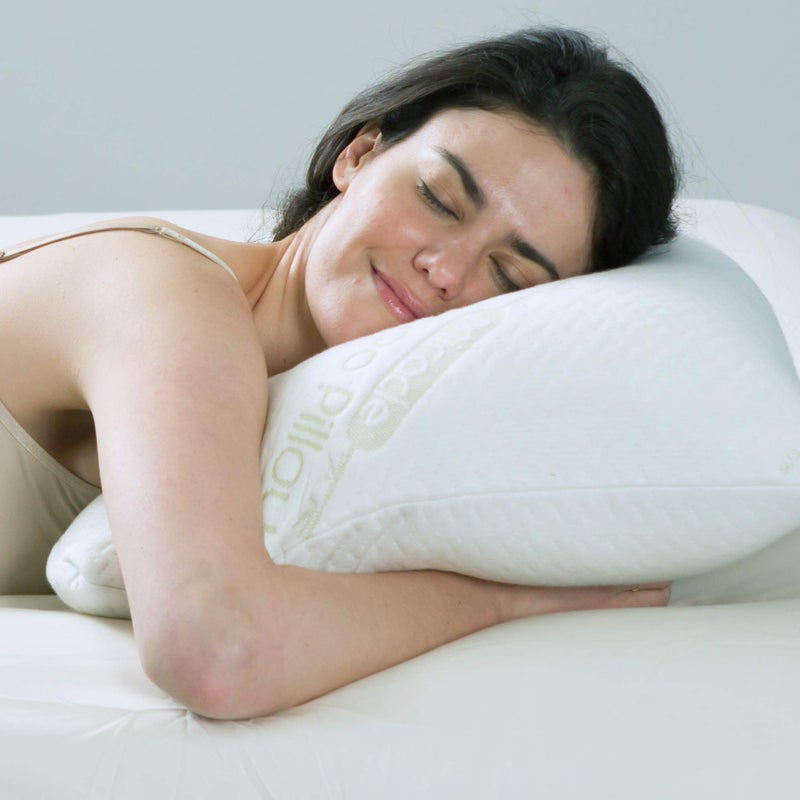 Ontel Miracle Shredded Memory Foam Pillow with Viscose from Bamboo Cover, Queen, White - Image 3