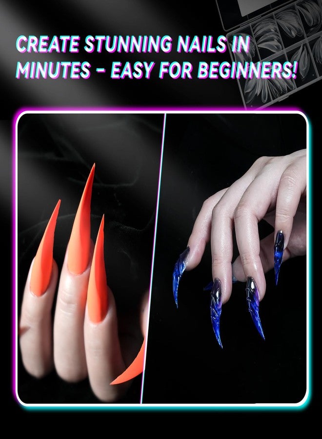 Gelike EC Cat Dual Forms for Extension: 120 Pcs Color Nail Form, 12 Size Nail Forms For Builder, Half Matte Gel Forms For Manicure Art Design Salon Diy - Image 3