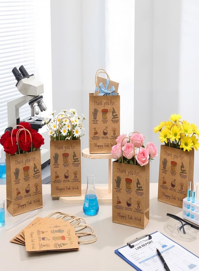 Tenceur 25 Pcs Lab Week Thank You Gifts Bags Bulk Medical Laboratory Technicians Appreciation Paper Bags with Handles Lab Week Party Thank You Medical Laboratory Professionals Workers Staff Gifts - Image 4