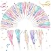 Weoxpr 30 Pieces Colorful Noisemakers Blowouts Horns Glitter Metallic Fringed Whistles and Streamersfor Birthday Party Favors GraduationNew Years Accessory SportsMermaid Supplies Pastel Colors - Image 2