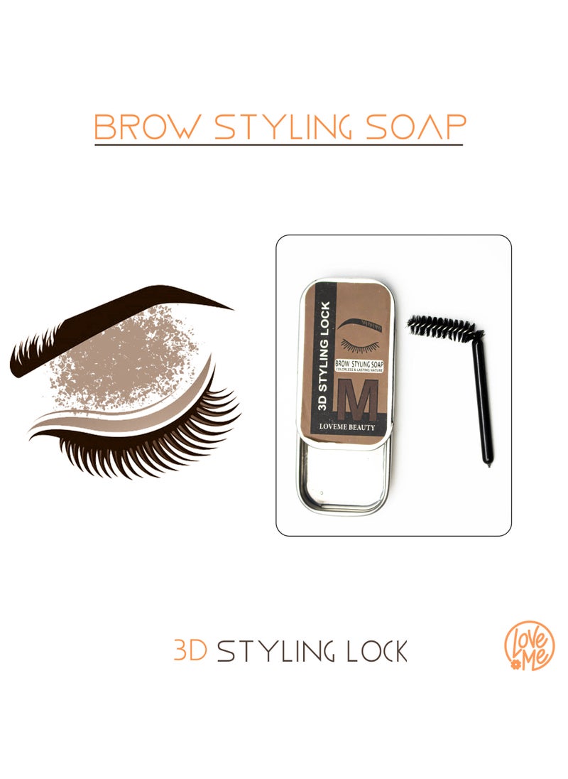 LOVEME BEAUTY Mini Eyebrow Soap With Brush  - Image 2