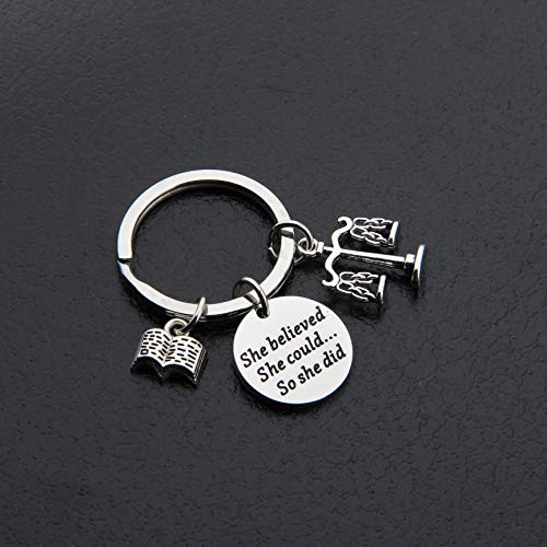 Lywjyb Birdgot Lawyer Gift Lawyer Graduation Gift She Believed She Could So She Did Keychain - Image 4
