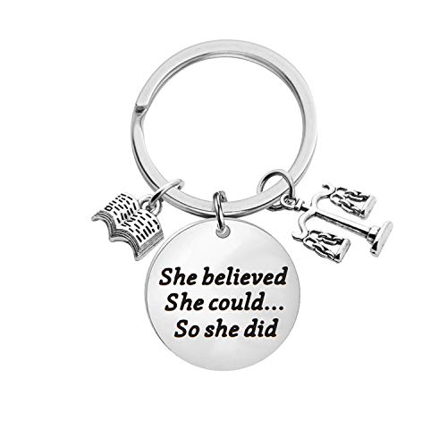 Lywjyb Birdgot Lawyer Gift Lawyer Graduation Gift She Believed She Could So She Did Keychain - Image 1