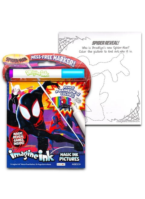 Spiderman Across The Spiderverse Coloring Book Set - 3 Pc Bundle with Spiderverse Coloring and Activity Book, Mess-Free Imagine Ink, Play Pack, More | Spiderman Spider Verse Coloring Book