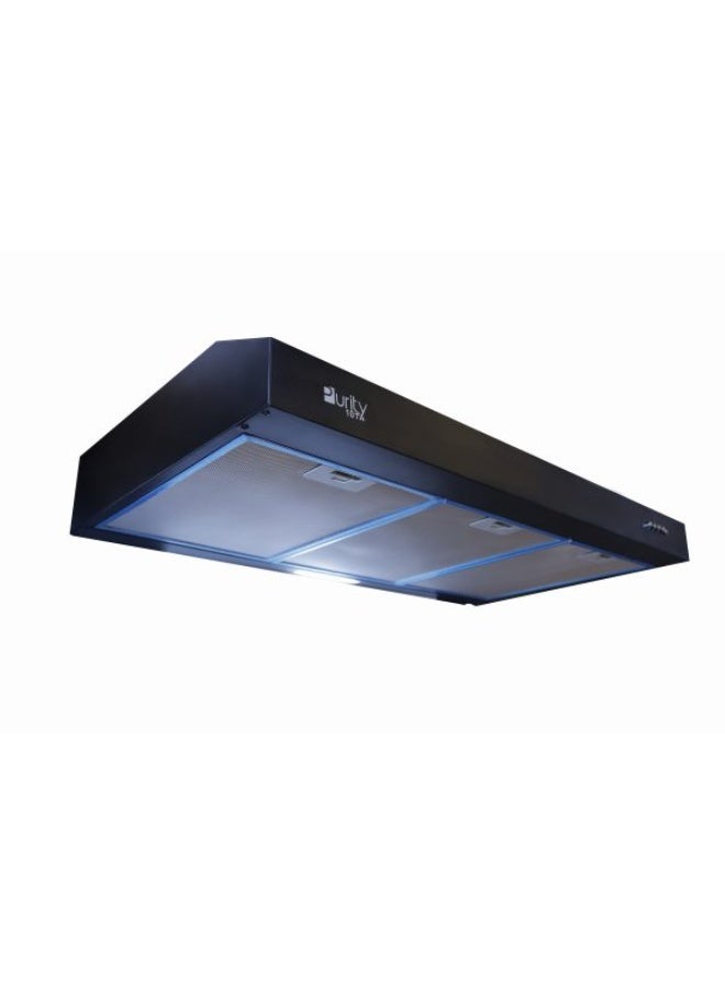 بيورتي شفاط مطبخ 90 سم بمدخنة سعة 450 متر مكعب 3 سرعات اسود - Image 2