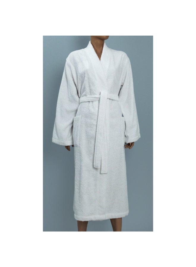 MTS Pocket Detail Cotton Bathrobe White 10 x 28 x 38 cm 321-24WHT - Image 1