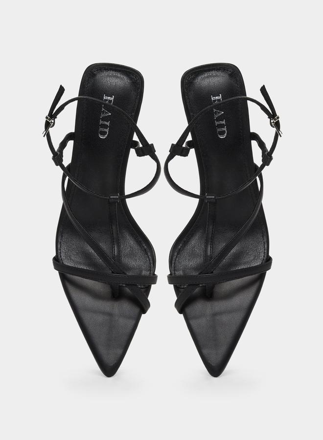 Raid Layne Pointed Toe T-Bar Strap Sandals - Image 5