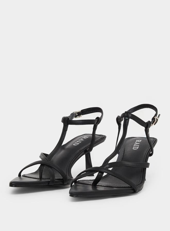 Raid Layne Pointed Toe T-Bar Strap Sandals - Image 2