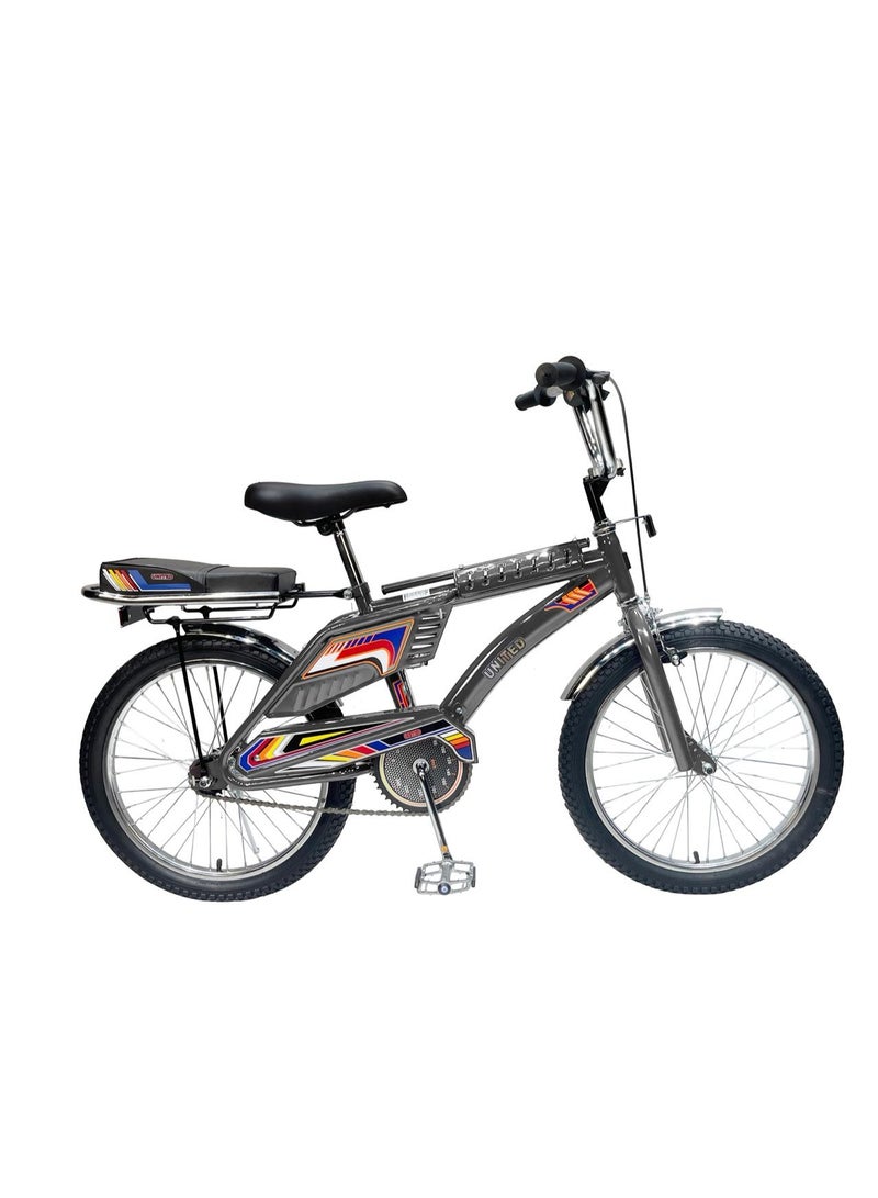 يونايتد دراجة رامبو الاصلية مقاس 20- رفرف نيكل - تتميز بتصميم قوي ومتين -
مثالية للركوب