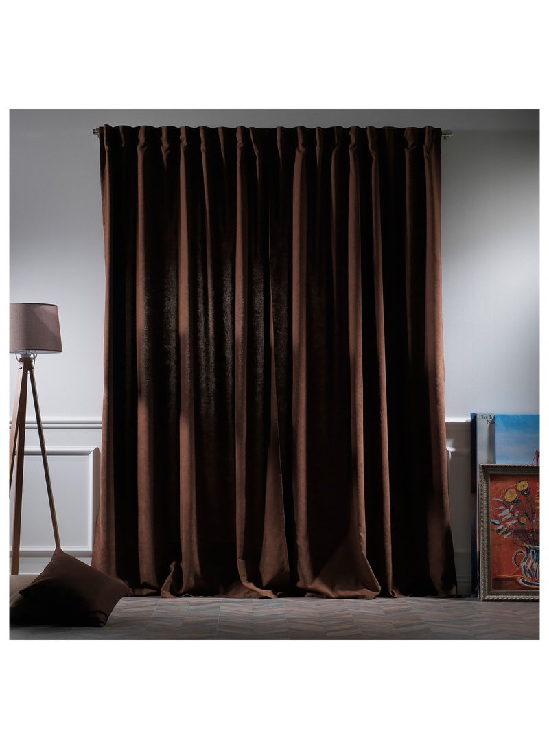 Zeenah Furniture Solid Color Home Decorative Curtains Velvet Look 2 Panels Hanging Back Tap & Rod Pocket Living Room Nursery Room Kitchen Office Windows Home Decoration - Image 2