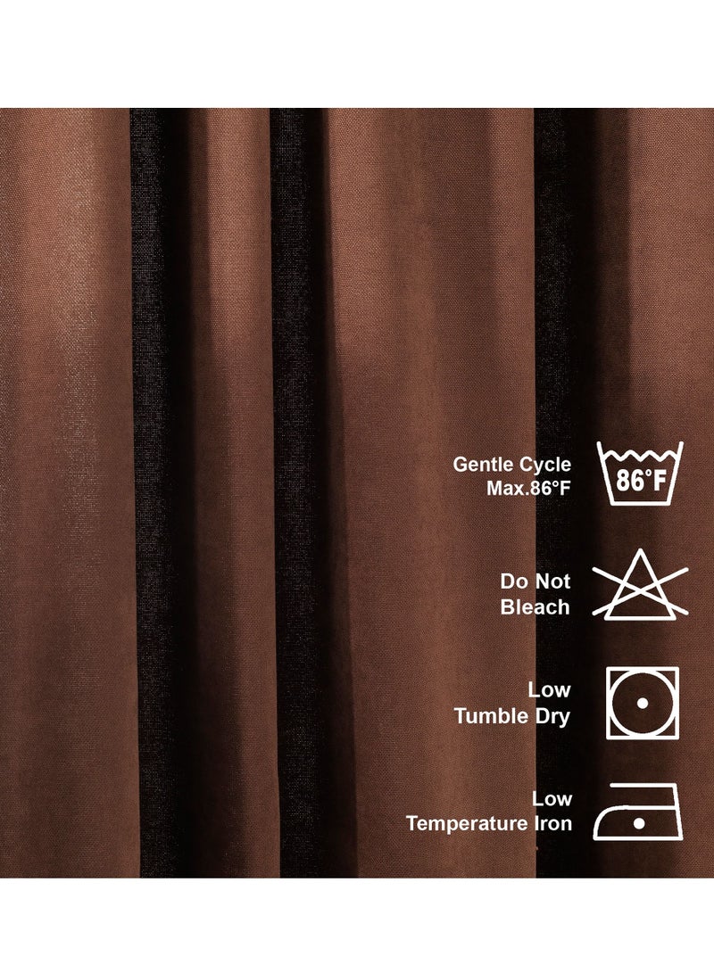 Zeenah Furniture Solid Color Home Decorative Curtains Velvet Look 2 Panels Hanging Back Tap & Rod Pocket Living Room Nursery Room Kitchen Office Windows Home Decoration - Image 4