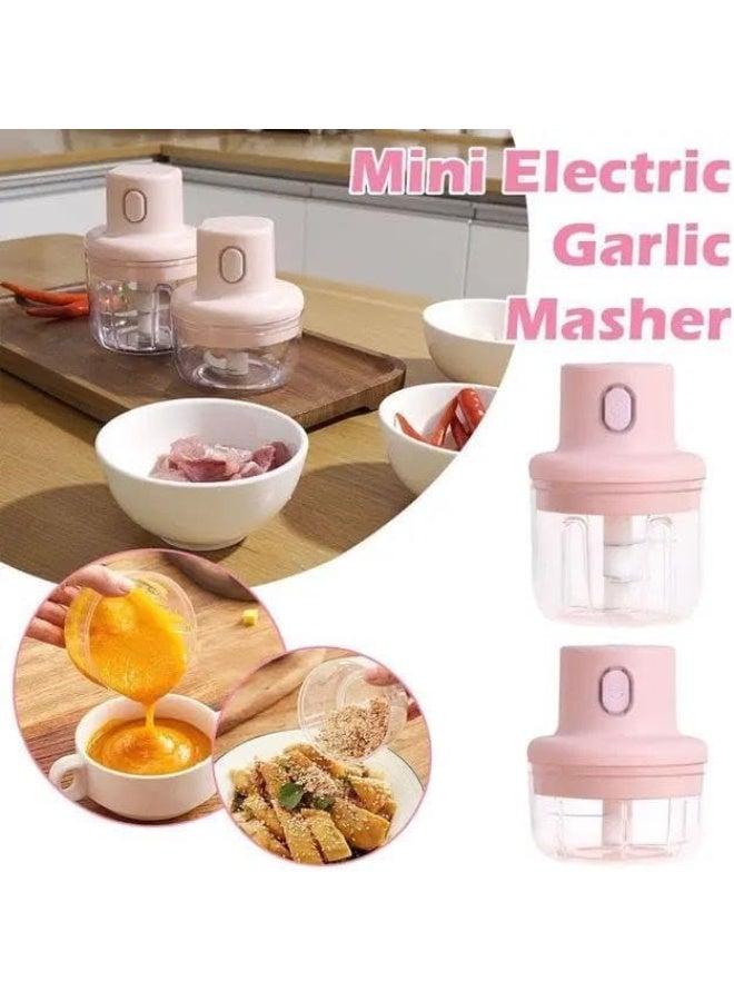 Mini Electric Garlic Grinder, Food Chopper, Small Kitchen Appliances, Portable Cordless USB Rechargeable Food Blender - Image 3
