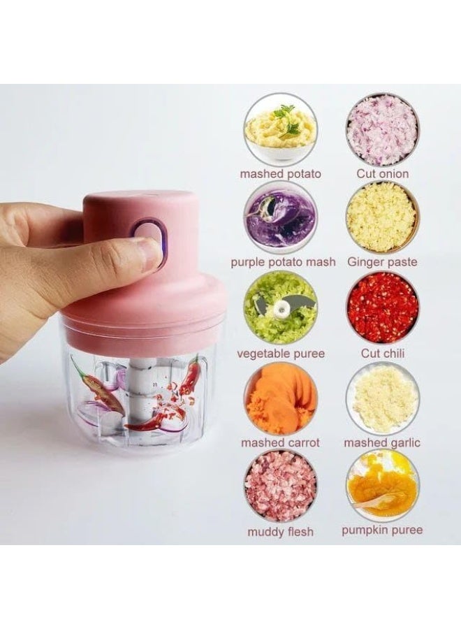 Mini Electric Garlic Grinder, Food Chopper, Small Kitchen Appliances, Portable Cordless USB Rechargeable Food Blender - Image 2