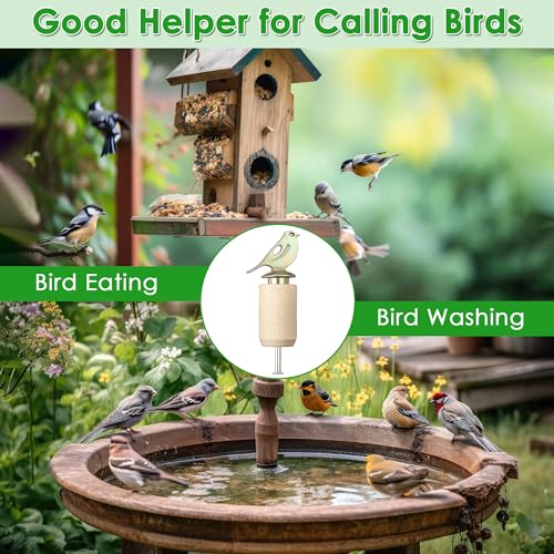 Dreyoo Bird Whistle Call with Rosin, Zinc Alloy & Wooden Birds Caller for Outdoor Birds Watching, Nature Play and Gifts for Bird Lovers(Wood Color) - Image 5