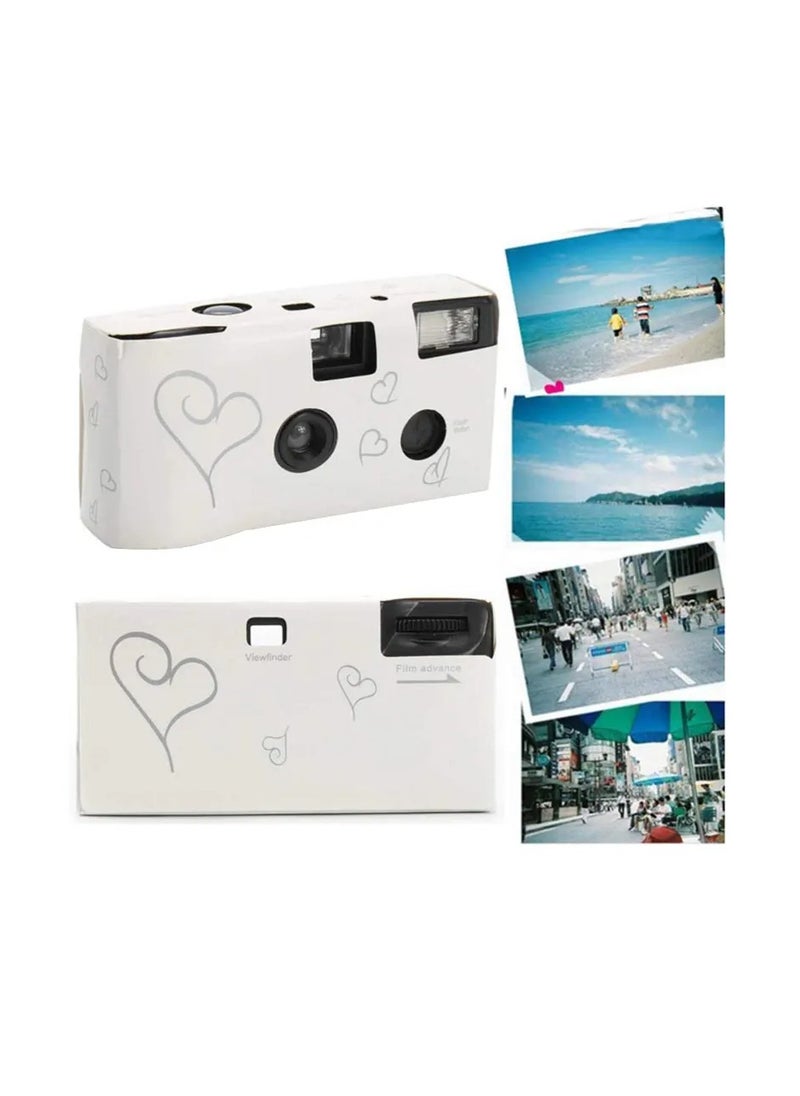 Generic Disposable Camera Wedding 35mm Single Use Film Camera with Flash One Time Use Camera for Travel Camp Party Gifts(Pink)  - Image 2
