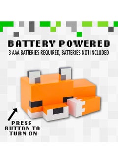 MINECRAFT Minecraft Fox Night Light - Cute Lamp, Gifts for Boys and Girls, Night Light Gaming Room Accessories and Décor for Kids Bedroom , Mood Light Birthday Gift  - Image 4