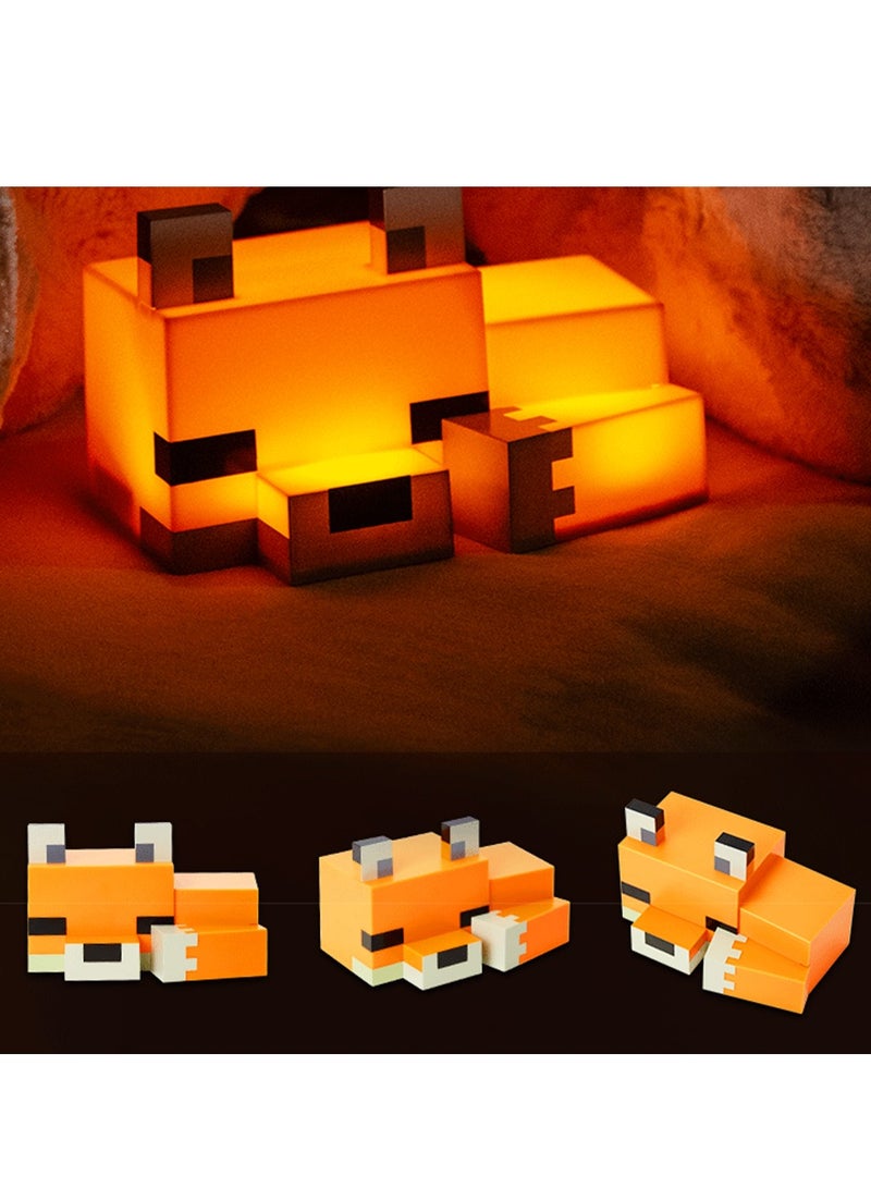 ماين كرافت ضوء ليلي ثعلب - مصباح لطيف، هدايا للأولاد والبنات، إكسسوارات وديكورات غرفة ألعاب إضاءة ليلية لغرف نوم الأطفال، هدية عيد ميلاد بإضاءة مزاجية - Image 5