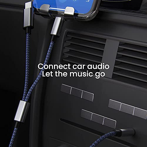 esbeecables Aux Audio Cable for iPhone,2 in 1 USB C& Lightning to 3.5mm AUX Audio Cable Suitable for Apple Android Car Audio Headset Multi Function Audio Conversion Cable Compatible with Type C or iOS Devices - Image 4