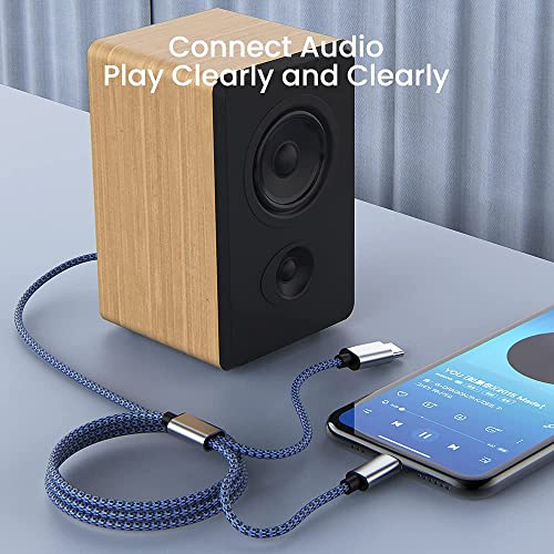 esbeecables Aux Audio Cable for iPhone,2 in 1 USB C& Lightning to 3.5mm AUX Audio Cable Suitable for Apple Android Car Audio Headset Multi Function Audio Conversion Cable Compatible with Type C or iOS Devices - Image 5