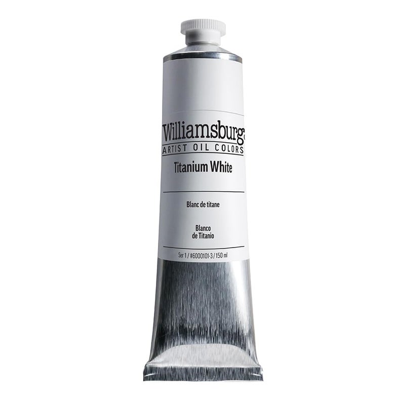 Williamsburg Artist Oil Colors by GOLDEN, Titanium White, 150 ml tube, Professional Oil Paint, Opaque - Image 1