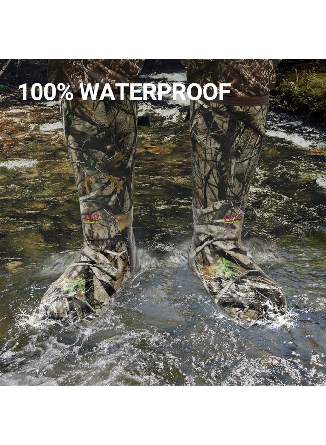 Obcursco 400g Insulation Rubber Hunting Boots for Men, Insulated Waterproof 6mm Neoprene Boot for Hunting (Camo), Camo, 10 - Image 4