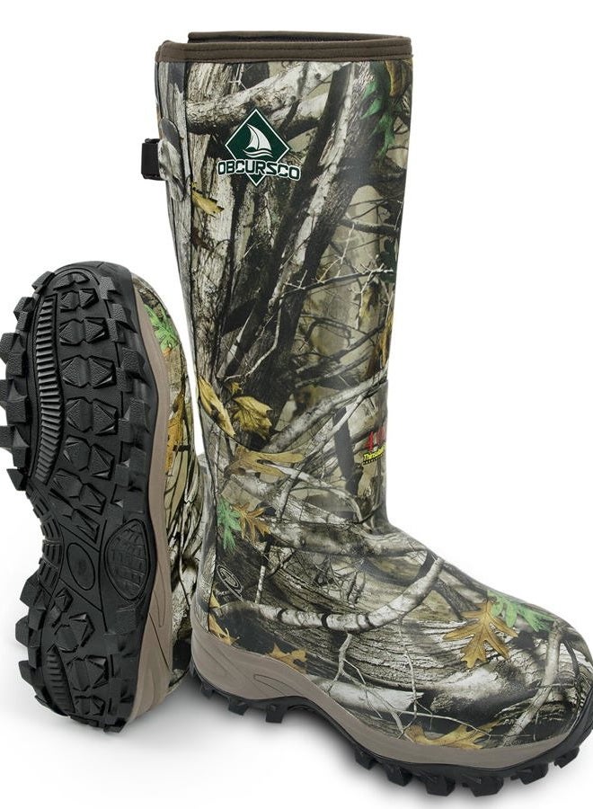 Obcursco 400g Insulation Rubber Hunting Boots for Men, Insulated Waterproof 6mm Neoprene Boot for Hunting (Camo), Camo, 10 - Image 1