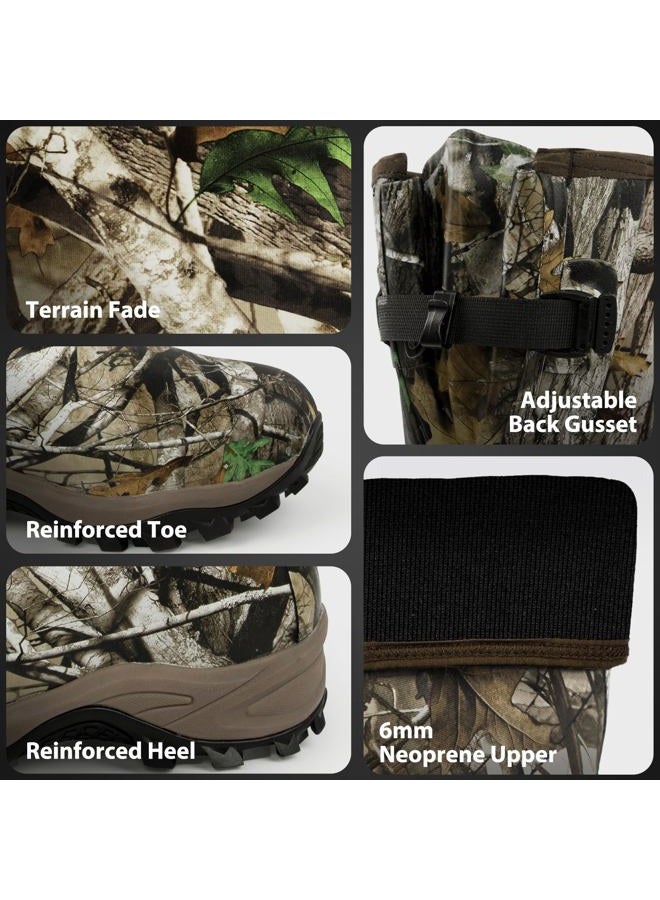 Obcursco 400g Insulation Rubber Hunting Boots for Men, Insulated Waterproof 6mm Neoprene Boot for Hunting (Camo), Camo, 10 - Image 5
