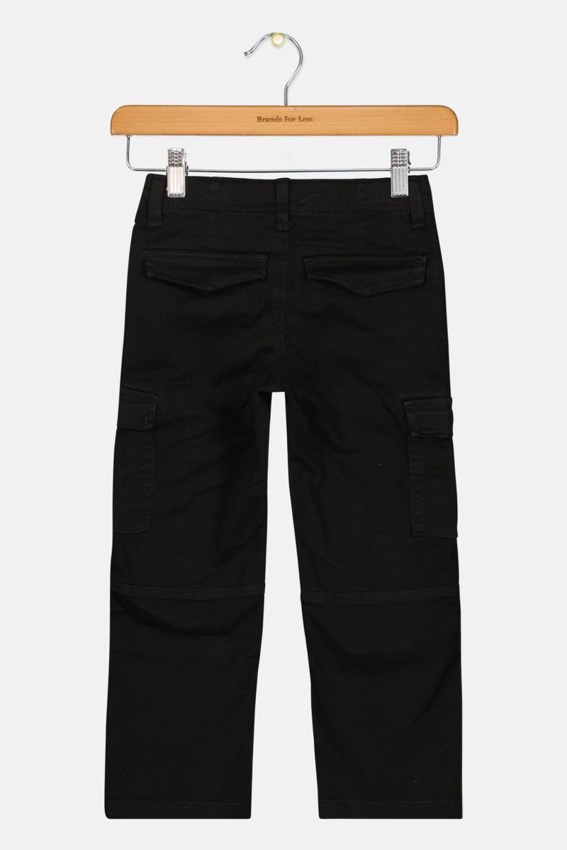 JACK & JONES سروال كارجو للأطفال الأولاد، أسود - Image 3