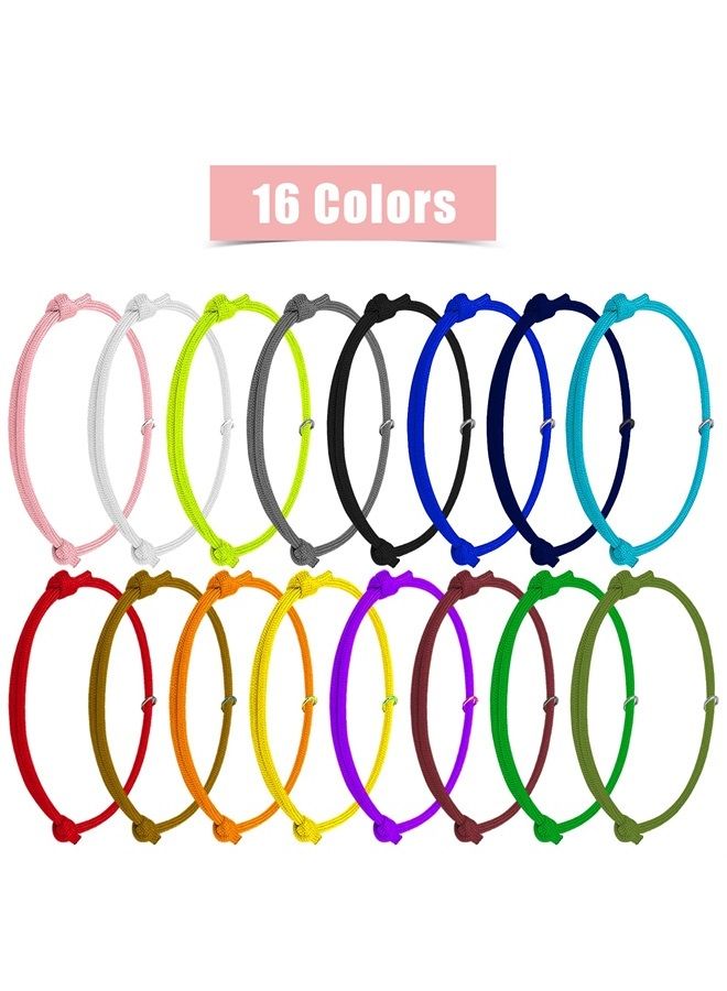 SAVITA 16 قطعة طوق تعريف جرو، أساور تعريف جرو حديث الولادة، طوق ناعم من البوليستر قابل للتعديل، طوق جرو تعريف للحيوانات الأليفة (متعدد الألوان) - Image 4