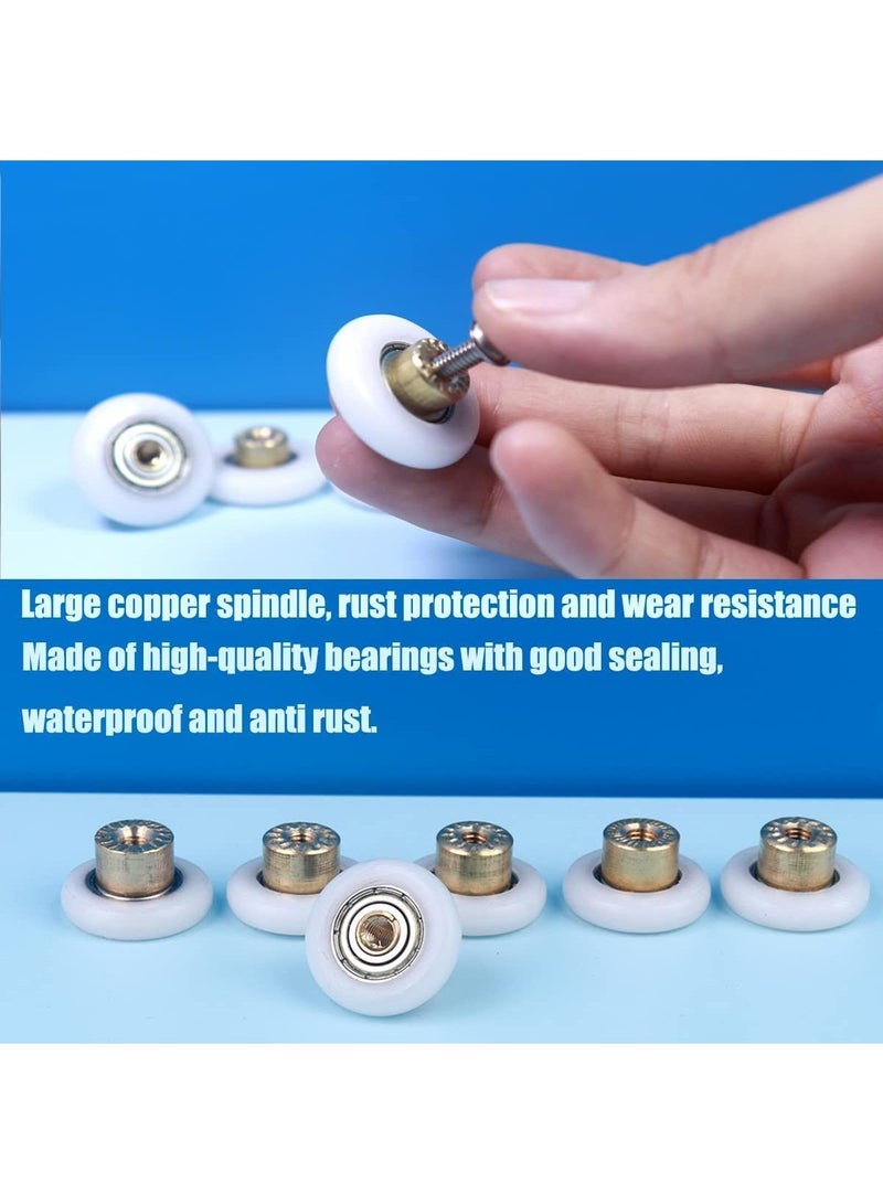 Sweet seven Set of 4 Replacement Shower Door Rollers 19mm Diameter - Smooth Gliding Wheels for Easy Opening and Closing - Durable and Reliable Shower Door Accessories - Image 3