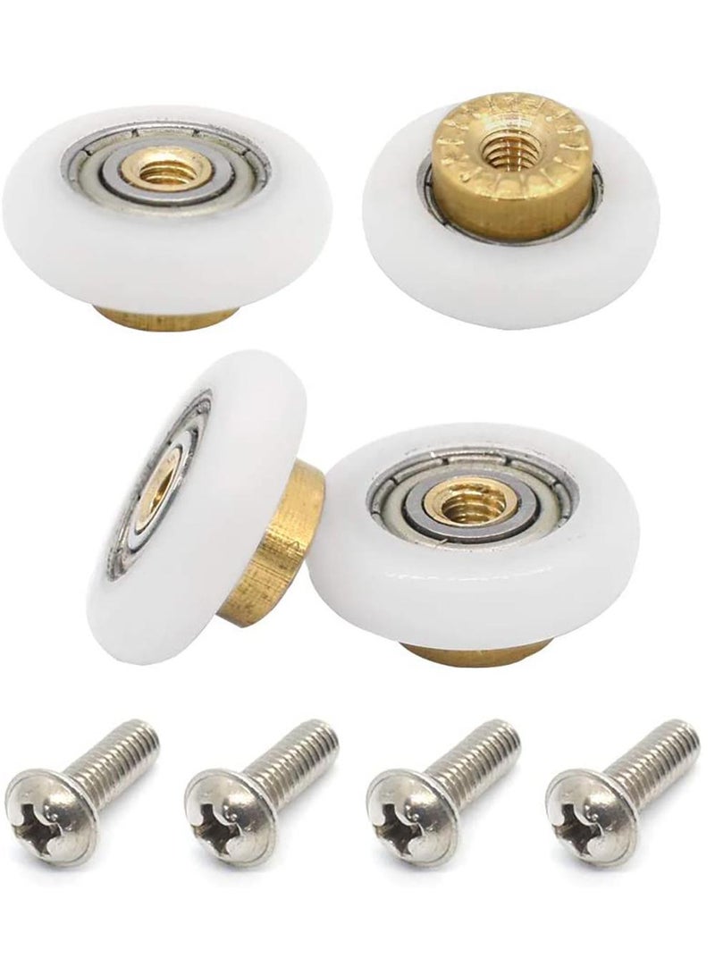 Sweet seven Set of 4 Replacement Shower Door Rollers 19mm Diameter - Smooth Gliding Wheels for Easy Opening and Closing - Durable and Reliable Shower Door Accessories - Image 1