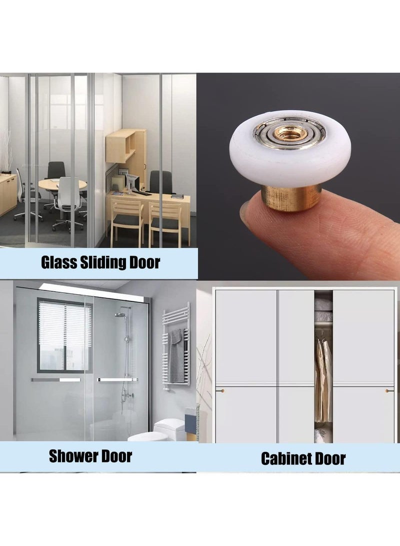 Sweet seven Set of 4 Replacement Shower Door Rollers 19mm Diameter - Smooth Gliding Wheels for Easy Opening and Closing - Durable and Reliable Shower Door Accessories - Image 2