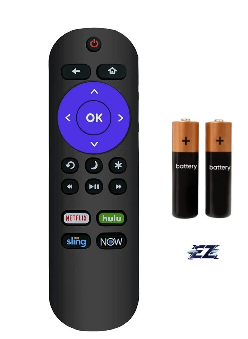 PopZa Universal Remote Control Compatible with Hisense Roku TV – Replacement for Hisense HU-RCRUS-20 Remote, Easy Setup, Full Functionality - Image 1
