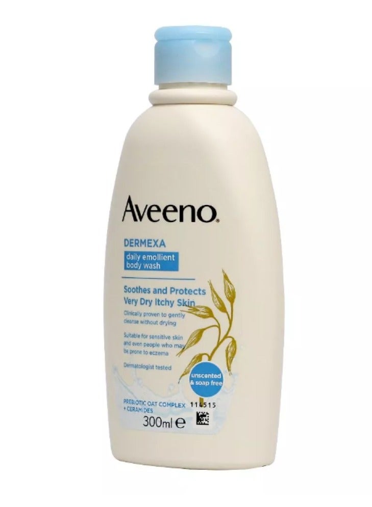 Aveeno Emollient Body Wash Dermexa 300ml - Image 4