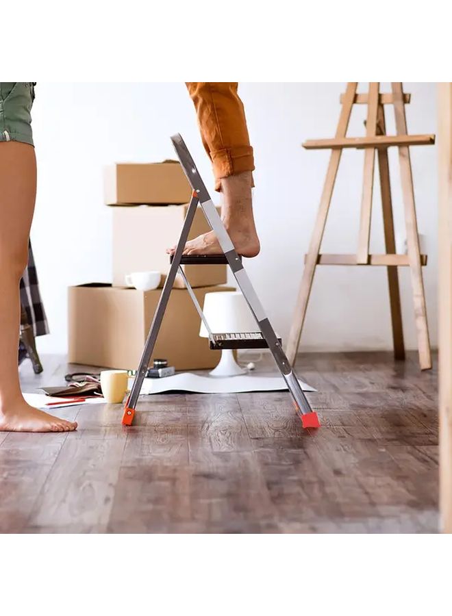 قطعتان من وسادات أقدام السلم المتينة المضادة للانزلاق مع مقابض مضلعة خشنة باللون الأحمر - Image 3