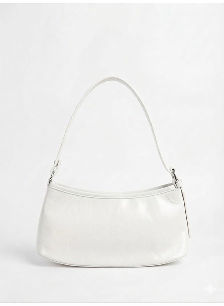 لايف ستيلاش  حقيبة كتف جلدية بتصميم مميز ZC-11 - ابيض - Image 2