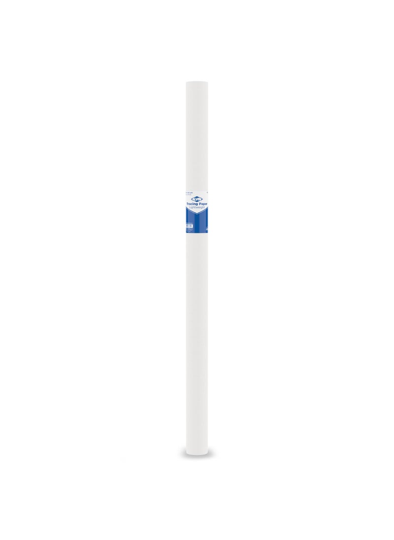 Alvin ALVIN 55WL Lightweight Tracing Paper Roll White Suitable with Ink Charcoal Felt Tip Pen for Sketching or Detailing  36 Inches x 50 Yards 1inch Core 