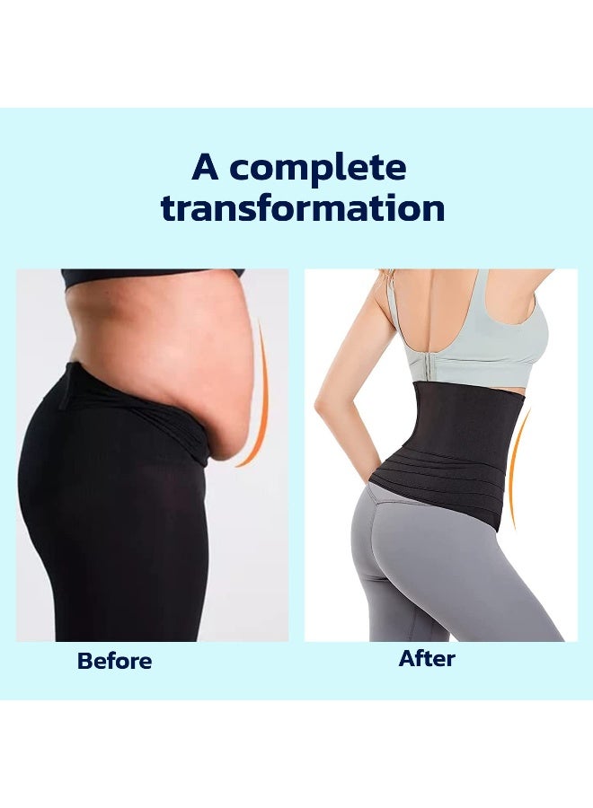 BOLDFIT حزام ما بعد الولادة حزام نحيف للنساء للدهون البطن حزام الأمومة حزام البطن حزام البطن ، حزام التخسيس - 4 متر أسود - Image 5