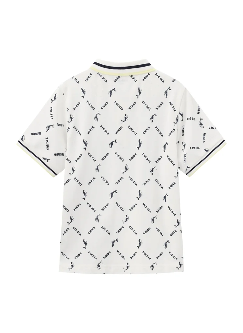 Balabala White Kids Boys Lapel short-sleeved T-shirt for Men | Best Price UAE